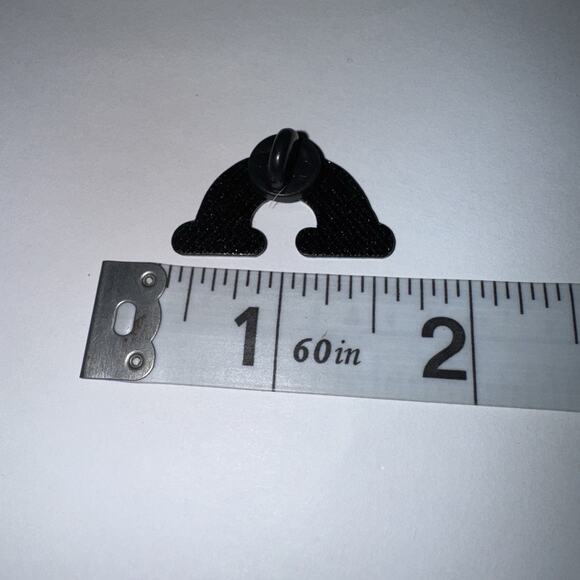 Rainbow With Cloud Faced Pin Brooch - Picture 2 of 2